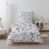 Unyqoos® Kleurrijke en Zachte Kinderbeddengoedset met Dinosaurusmotief voor Jongens