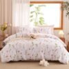 Unyqoos® Omkeerbaar beddengoed met bloemenpatroon en ritssluiting voor ultiem comfort