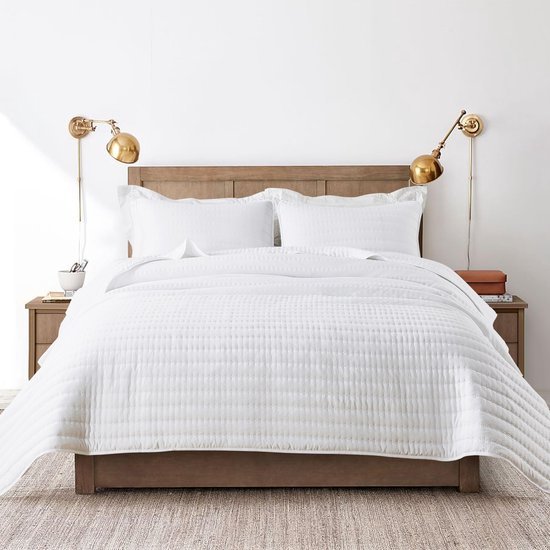 Unyqoos® Extra Groot Wit Sprei van Zachte Microvezel voor Bed en Bank, 300 x 270 cm