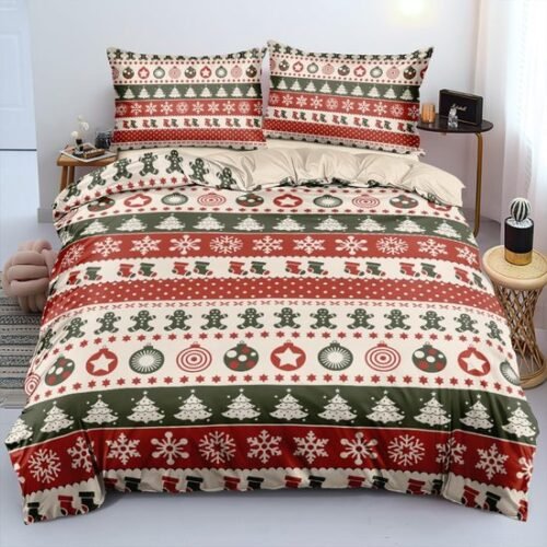 550x550-15041.jpg Unyqoos® Zacht en ademend kerstbeddengoed met kleurrijke prints en ritssluiting