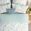 Unyqoos® Omkeerbare katoenen beddengoedset met bloemenpatroon en ritssluiting