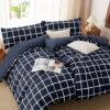 Unyqoos® Elegante en ademende beddengoedset voor alle seizoenen met ruitpatroon