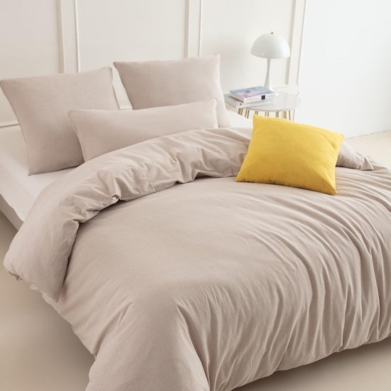 Unyqoos® Elegante en Zachte Beddengoedset van Gewassen Katoen met Ritssluiting