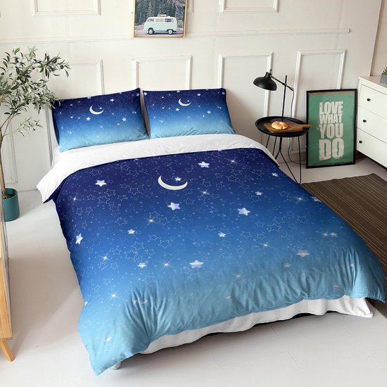 550x550-15101.jpg Unyqoos® Stijlvolle beddengoedset met maan en sterren voor eenpersoonsbed