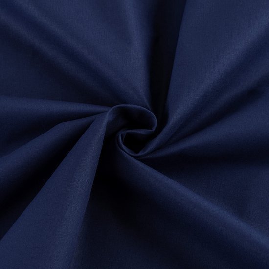 Unyqoos® Marineblauw katoenen dekbedovertrek met kussensloop en ritssluiting