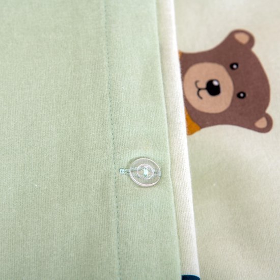 Unyqoos® Kinderbedtextiel met bosdierenmotief van zacht katoenflanel voor optimaal slaapcomfort