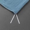 Unyqoos® Ademende katoenen beddengoedset marineblauw met kussensloop en ritssluiting