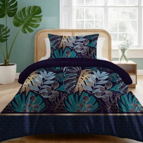 Unyqoos® Comfortabele eenpersoons beddengoedset met jungle motief en kussensloop