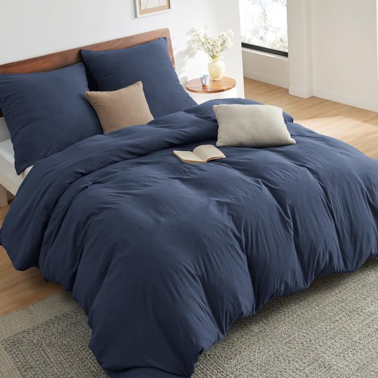 550x550-15304.jpg Unyqoos® Zachte en Ademende Beddengoedset voor Comfortabel Slapen in Marineblauw 155 x 220