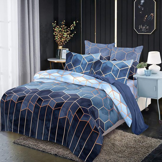 550x550-15307.jpg Unyqoos® Stijlvolle 3-delige beddengoedset met geometrisch patroon en rits