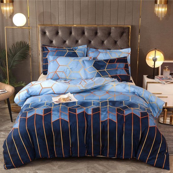 550x550-15310.jpg Unyqoos® Stijlvolle 3-delige beddengoedset met geometrisch patroon en rits