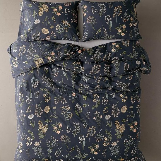 Unyqoos® Elegante microvezel beddengoedset met bloemenpatroon en ritssluiting