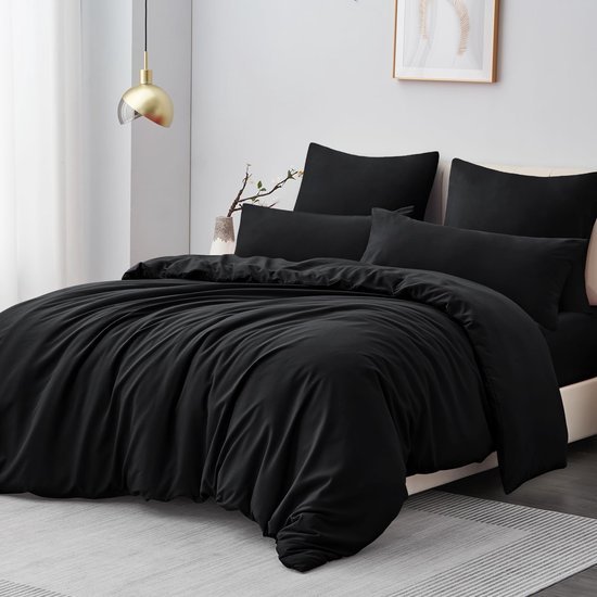 Unyqoos® Zacht en onderhoudsvriendelijk microvezel beddengoedset met ritssluiting en kussenslopen