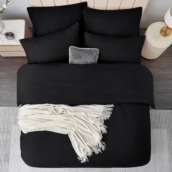 Unyqoos® Zacht en onderhoudsvriendelijk microvezel beddengoedset met ritssluiting en kussenslopen