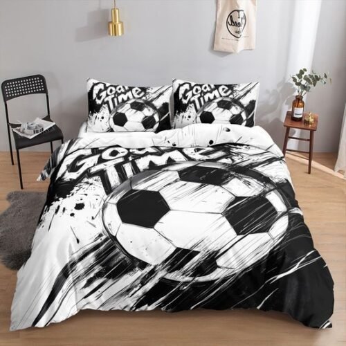 550x550-15344.jpg Unyqoos® Voetbal Beddengoedset met Speelse Print en Praktische Ritssluiting