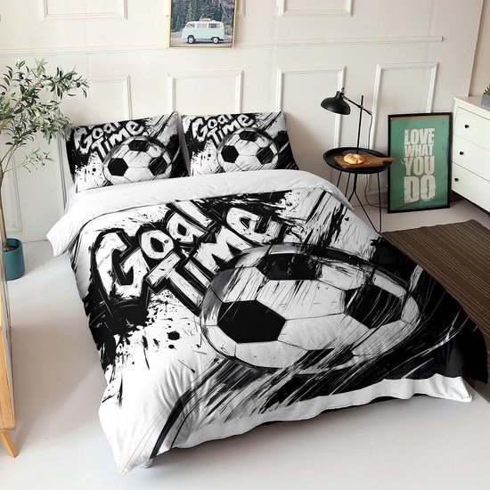 550x550-15347.jpg Unyqoos® Voetbal Beddengoedset met Speelse Print en Praktische Ritssluiting