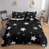 Unyqoos® Comfortabele beddengoedset met sterrenpatroon voor alle leeftijden, 220x230 cm
