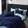 Unyqoos® Omkeerbare katoenen dekbedovertrekset met ritssluiting en kussenslopen 200 x 220