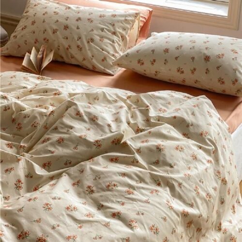 Unyqoos® Elegant Beddengoedset van Katoen met Bloemenprint en Ritssluiting