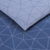 Unyqoos® Omkeerbare katoenen beddengoedset voor eenpersoonsbed in blauwe tinten 200x140