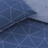 Unyqoos® Omkeerbare katoenen beddengoedset voor eenpersoonsbed in blauwe tinten 200x140