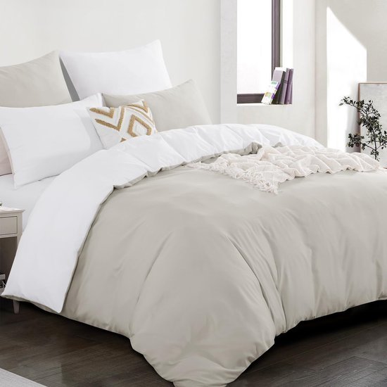 Unyqoos® Omkeerbare zachte microvezel beddengoedset met ritssluiting en kussenslopen