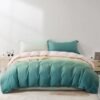 Unyqoos® Moderne tweedelige microvezel beddengoedset met ombre design en ritssluiting