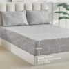 550x550-15469.jpg Unyqoos® Zacht tweepersoons hoeslaken met kussenslopen en elegant takkenmotief