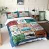 550x550-15504.jpg Unyqoos® Stijlvolle beddengoedset met campingwagen print voor eenpersoonsbed 135x200 cm