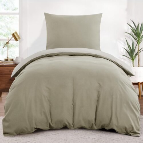 550x550-15536.jpg Unyqoos® Omkeerbaar dekbedovertrek in taupebeige met bijpassende kussensloop