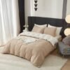 Unyqoos® Luxe en omkeerbare katoenen dekbedovertrekset voor tweepersoonsbed