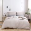 550x550-15558.jpg Unyqoos® Vierdelig Beddengoed Set van Microvezel met Ritssluiting in Beige Kleur