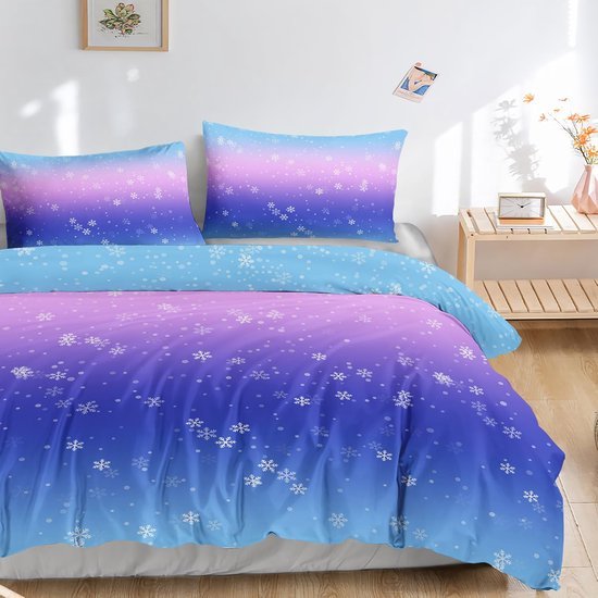 550x550-15578.jpg Unyqoos® Stijlvolle sneeuwvlok beddengoedset voor eenpersoonsbed met sterrenpatroon