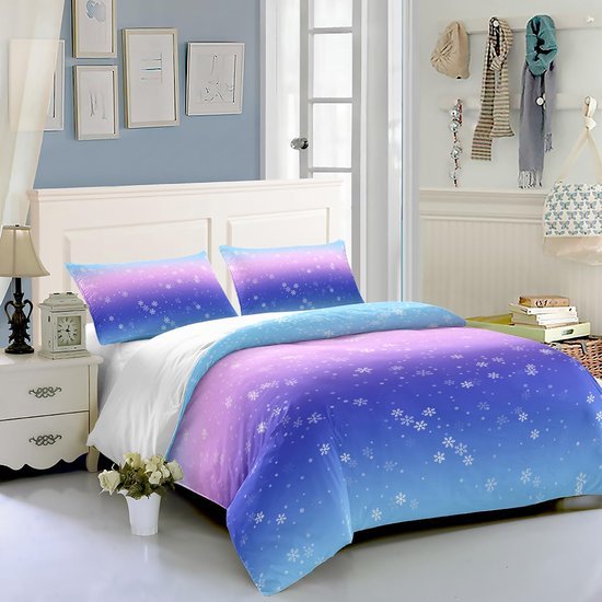 550x550-15579.jpg Unyqoos® Stijlvolle sneeuwvlok beddengoedset voor eenpersoonsbed met sterrenpatroon
