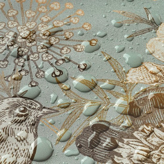 550x550-15635.jpg Unyqoos® Zelfklevend vinyl behang met gouden bloemenmotief voor diverse kamers