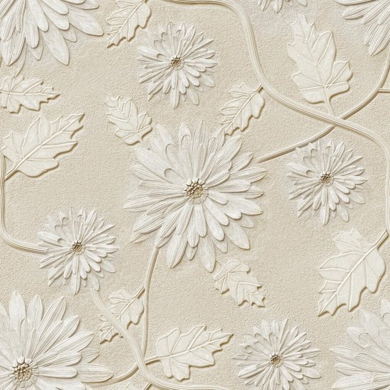 Unyqoos® Decoratieve zelfklevende vinyl behangrol met botanisch patroon en 3D-effect