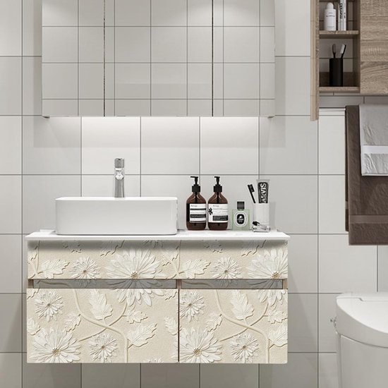 Unyqoos® Decoratieve zelfklevende vinyl behangrol met botanisch patroon en 3D-effect