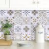 Unyqoos® Retro Stijl Zelfklevend Behang met Tegelpatroon voor Meubels en Muren, 44 x 200 cm