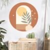 550x550-15690.jpg Unyqoos® Zelfklevende decoratieve muurstickers met zonnige cirkels en plantenmotief