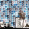 Unyqoos® Waterdichte zelfklevende mozaïektegelstickers voor badkamer en keuken 40 cm x 2 m