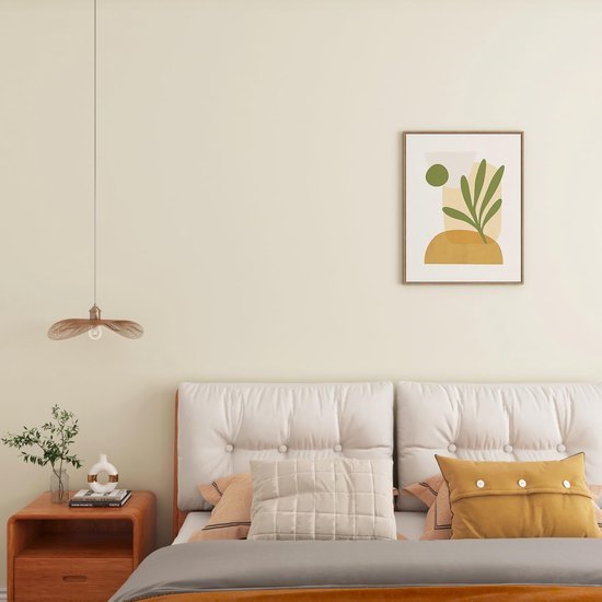 Unyqoos® Zelfklevende matte beige wandfolie voor diverse interieurtoepassingen