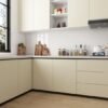 Unyqoos® Zelfklevende matte beige wandfolie voor diverse interieurtoepassingen