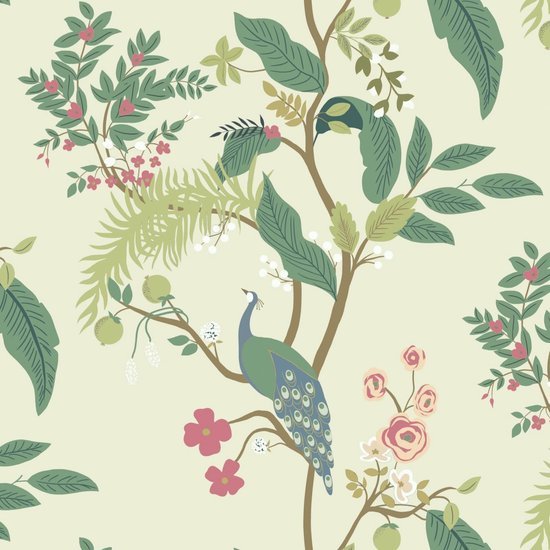 550x550-15725.jpg Unyqoos® Waterdicht zelfklevend vintage behang met vogel- en bloemenpatroon