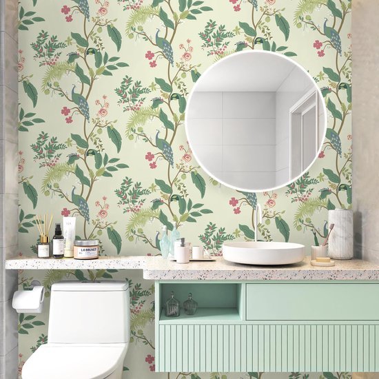 550x550-15727.jpg Unyqoos® Waterdicht zelfklevend vintage behang met vogel- en bloemenpatroon