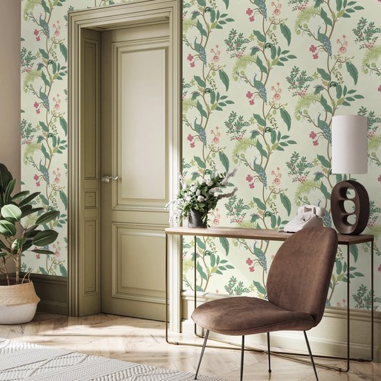550x550-15732.jpg Unyqoos® Waterdicht zelfklevend vintage behang met vogel- en bloemenpatroon