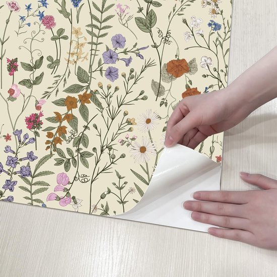 550x550-15815.jpg Unyqoos® Zelfklevend bloemenbehang voor muren en meubels in natuurlijke tinten