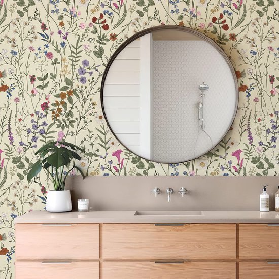 550x550-15820.jpg Unyqoos® Zelfklevend bloemenbehang voor muren en meubels in natuurlijke tinten