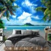 Unyqoos® Hoogwaardig vliesfotobehang met adembenemend meerlandschap 308x220 cm