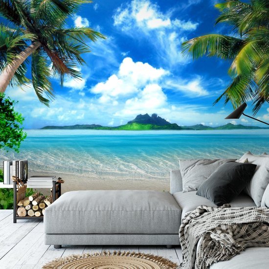 Unyqoos® Hoogwaardig vliesfotobehang met adembenemend meerlandschap 308x220 cm