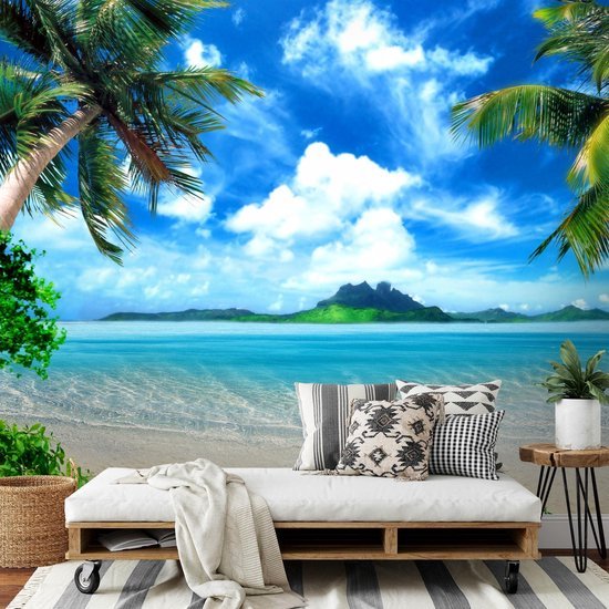 Unyqoos® Hoogwaardig vliesfotobehang met adembenemend meerlandschap 308x220 cm